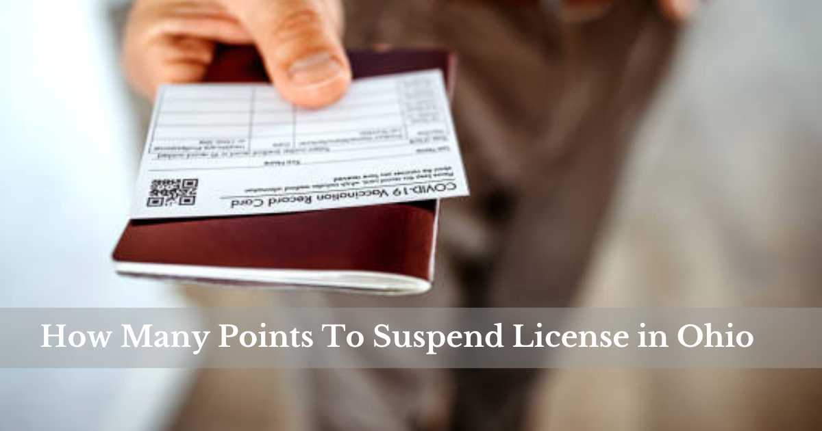 How Many Points To Suspend License in Ohio