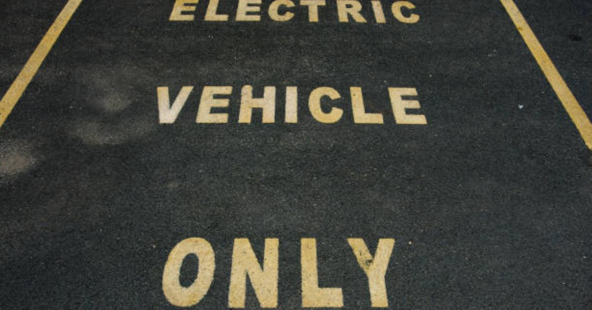 Electric Vehicle Parking Stencil