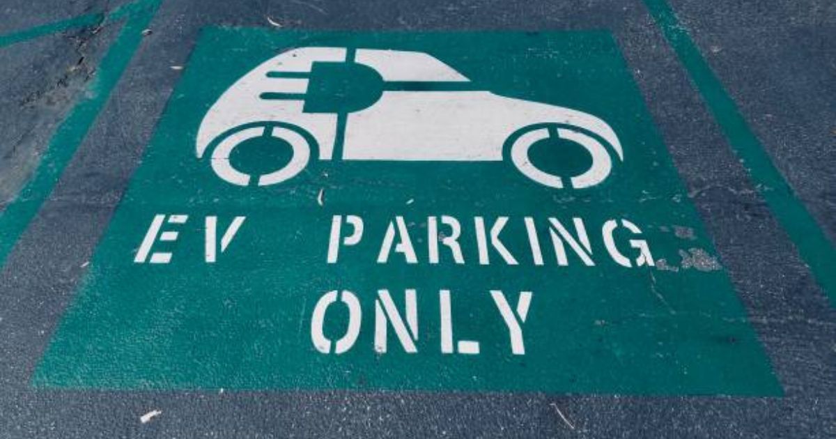 Electric Vehicle Parking Stencil 