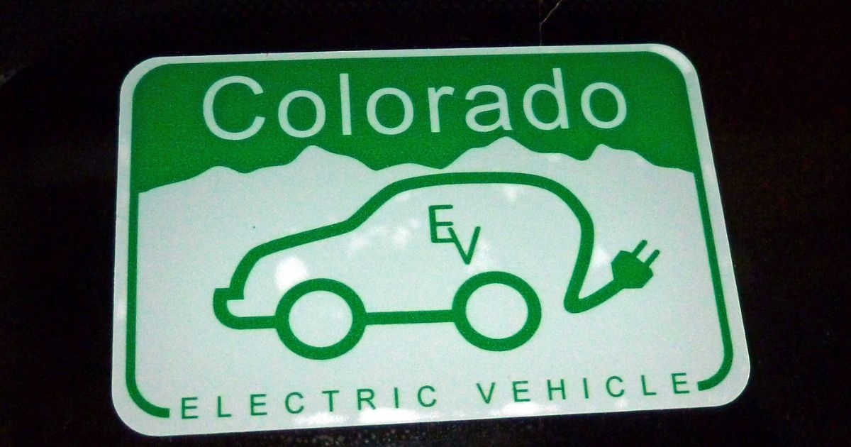 Colorado Electric Vehicle License Plate