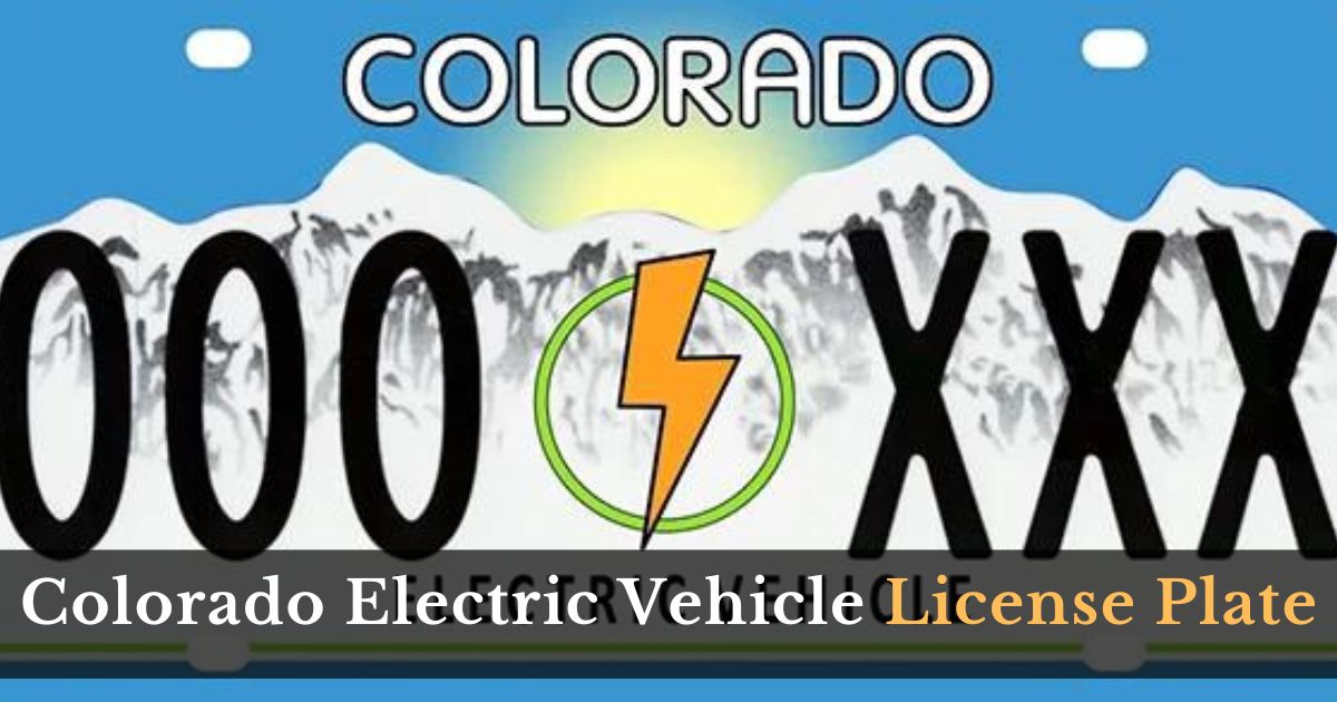 Colorado Electric Vehicle License Plate